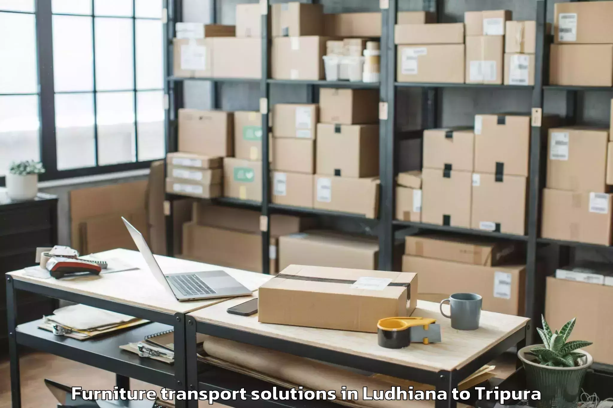 Book Ludhiana to Aambasa Furniture Transport Solutions